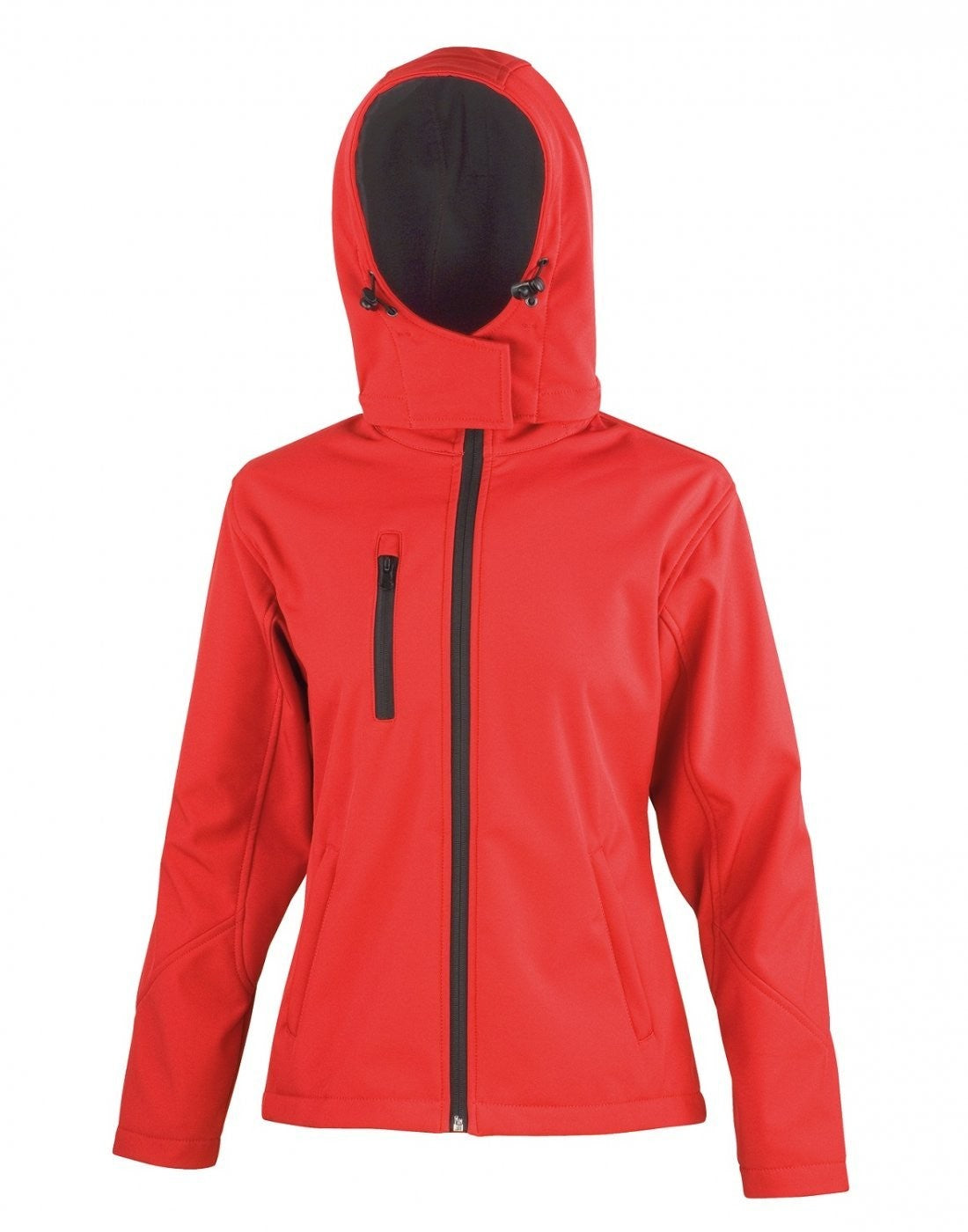 Women's Core Tx Performance Hooded Softshell Jacket | RED/BLACK
